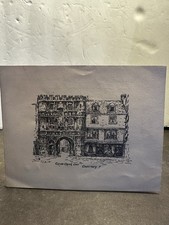 Vintage Canterbury England Christ Church Gate Handwritten Restaurant Menu Card picture
