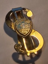 Rare Vintage North Adams, Mass. Natural Bridge Gold Tone Money Clip Souvenir picture