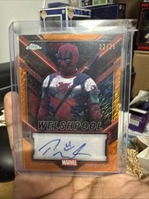 2025 Topps Chrome Deadpool WELSHPOOL Orange Shimmer Auto 22/25 - Paul Mullin picture