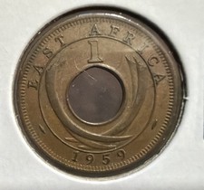 1959 East Africa 1 Cent Bronze Coin-20MM-KM#35 picture