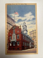 Postcard Old State House Posted 1946 Boston picture
