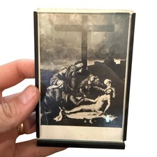 Vintage Pieta / Lamentation of Christ - Jesus And Mother Mary Print Artwork picture