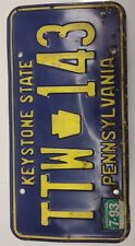 Vintage 1993 Pennsylvania Keystone State Blue/Yellow TTW-143 USA  picture