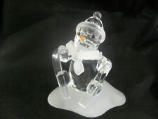 Crystal Snowman Tumbling Quality Glass Crystal  3.5