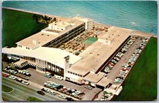 Colonial Inn Resort Motel Aerial View 1950's Cars St Pete Beach FL Postcard 2064 picture