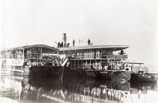 Irrawaddy River Burma 3rd Anglo Burmese War Steamer Gunboat Vtg. Photo 19thC. picture
