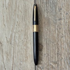 W.A. Sheaffer Lifetime Black White Dot 14k Gold Nib Fountain Pen Damaged Read picture