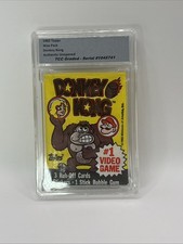1982 Topps Donkey Kong Wax Pack Authentic Unopened Encapsulated picture
