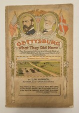 1924 Gettysburg What They Did Here Minnigh Civil War Guide Foldout Battle Map picture