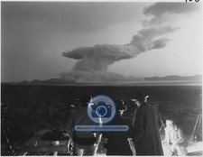 ATOMIC BOMB NUCLEAR BLAST OPERATION CUE NEVADA 1955 B&W 8.5X11 PHOTO picture