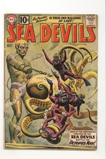 Sea Devils 1 VG- 1st App Octopus Man 1961 picture