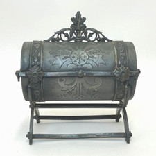 Antique Meriden Britannia Co. Mechanical Jewelry Casket picture