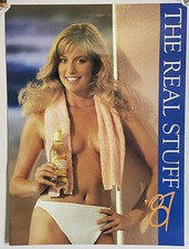 California Cooler Poster Ad The Real Stuff '87 Vintage Sexy Girl Man Cave Decor picture