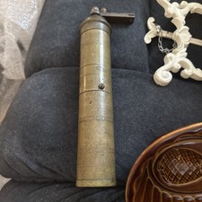 Vintage Rare The Frugal Gourmet Manual Hand Crank Brass Pepper Mill Greece 11 in picture