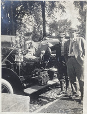 Antique Touring Car & Well Dressed Group Early 1900s 3 Original Vintage Photos picture