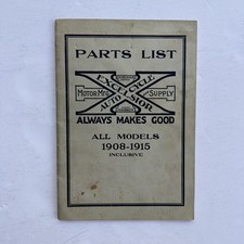 EXCELSIOR Auto Cycle Parts List 1908-1915  All Models SPLITDORFF MAGNETO X picture