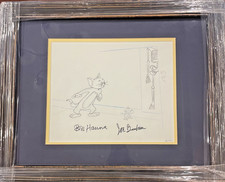Tom and Jerry w Skeleton in the closet Sketch Signed by Bill HANNA & Joe BARBERA picture
