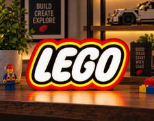 LEGO Logo LED Light Box USB Powered 3D Printed Desk Lamp Sign 9