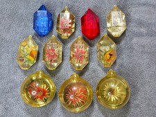 Jewelbrite Vintage Christmas Ornaments Lot Diorama Plastic Mid Century picture