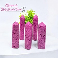 Set Of 2Pcs Honey Comb Ruby Crystal Point Handmade Crystal Home Office Decor picture