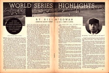 World Series Highlights by Bill McGowan Baseball Ump Vintage Print Article 1935 picture