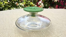 Rare Antique 1929 Raffy Voici Paris Perfume Bottle Green Floral Stopper France picture