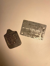 RARE WWII Stalag VIII-A ID Tag & Italian IMI POW Set - Prison Plate picture
