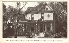 Brunswick Georgia GA Mrs Waltons Private Home for Tourist c1940s-50s Postcard picture