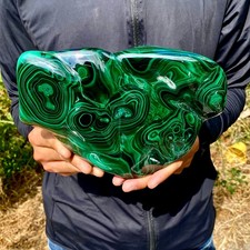7.7LB  Natural Polished Malachite Mineral freeform specimen Reiki Stone Healing picture