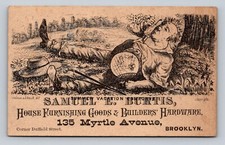 Samuel Burtis House Furnishings Hardware Man Hand Fan Brooklyn New York P370 picture