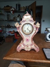 Ansonia Porcelain Royal Bonn Clock Vintage Beautiful Germany 16inch Height  picture