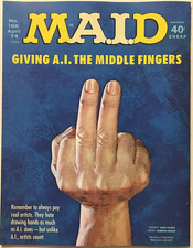 MAD MAGAZINE #41 FEB 2025 NEW MATERIAL AI MIDDLE FINGER picture