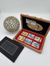 Mickey Mouse Picture Cards and Album Boxed Wooden Case Collector Set picture