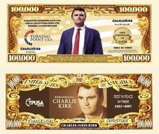 40 Pack Turning Point USA Money Charlie Kirk Collectible Novelty Million Dollars picture