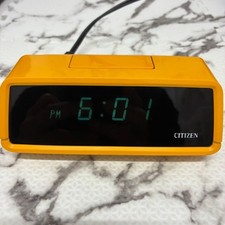 CITIZEN 5RD605 Digital Alarm Flip Clock 1970s Retro Orange Tested from JAPAN picture
