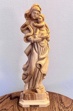 Jeries Facouseh Bethlehem Olive Wood Madonna Child Hand Carved Olivart Statue picture