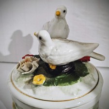 Vintage Lovebird And Flower Trinket Dish picture