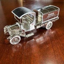 Ertl Texaco 1919 GMC Tanker Truck Chrome Bank Millennium Edition #17 No Key Flaw picture