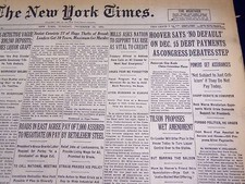 1931 DECEMBER 15 NEW YORK TIMES - TILSON PROPOSES WET AMENDMENT - NT 2175 picture