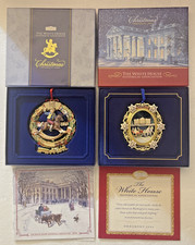 2x Vintage White House Historical Association Christmas Ornament 2003 2004 picture