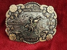 Rodeo☆Rapid City SD☆ BULLRIDING☆1982☆X~Treme☆Champion Trophy Buckle☆Rare☆X95 picture