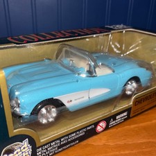Road Tough 1:24 Chevrolet Corvette 1957 Blue Diecast Model Car Item No. 93019 picture