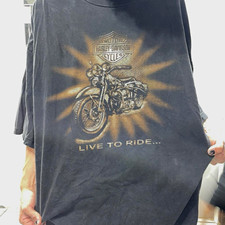Harley-Davidson Motorcycles Las Vegas Nevada Live To Ride Black T-Shirt picture
