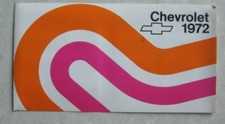 NOS 1972 GM Dealer Chevrolet Color Chart - 