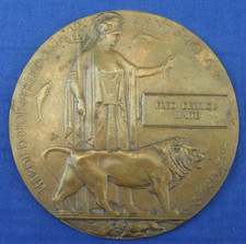 Death Penny  Plaque King's Own Yorkshire Light Infantry Private WAITE picture