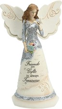 Pavilion Gift Company Elements Friend Angel Figurine Resin White 8 Inch Standard picture