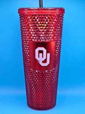Starbucks Red Studded OU Oklahoma Sooners Collegiate Series Tumbler Lid w/ Straw picture