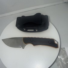 Fixed Blade Hunting Knife High Vis Orange Outline G10 Handle w/Sheath picture