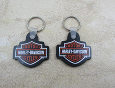 QTY 2 Black Wolf Harley Davidson Bristol Virginia , Bar & Shield, Key Chain, Fob picture