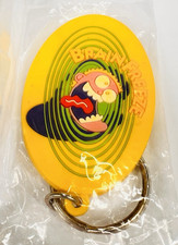Vintage 7 Eleven BRAIN FREEZE Rubber Keychain  New in Package Gross Out Style picture